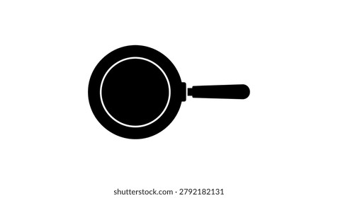 Simple black frying pan cookware