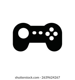 Simple black game controller icon design element