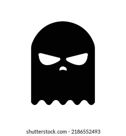simple black ghost character vector