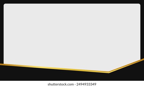 Simple black and gold frame certificate, geometric background suit for invitation card, banner, flyer, business