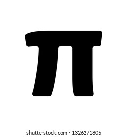 Simple Black Greek fraternity alphabet Symbols sign letter : Π π Pi vector illustration