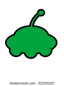 Simple black and green ufo