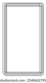 Simple black hand drawing frame