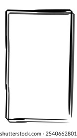 Simple black hand drawing frame