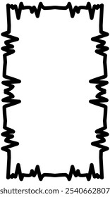 Simple black hand drawing frame