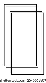 Simple black hand drawing frame