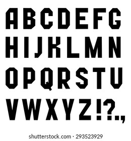 A simple black handwritten font on a white background