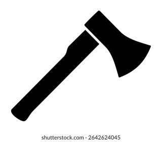 Simples preto machado silhueta ícone no fundo branco. Imagem de clipart isolada no plano de fundo.
