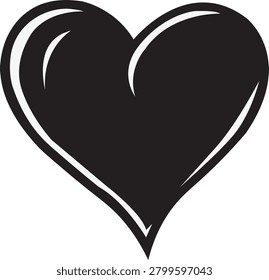 A simple black heart icon on white background