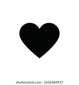 Simple Black Heart Outline on White Background for Valentine s Day and Love Concepts