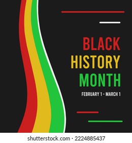 simple black history month poster suitable for social media post, campaign, sale, greeting card, and more