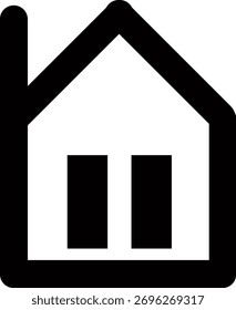 The Simple Black House Icon
