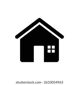 Simple black house icon home sweet home.