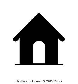 Simple Black House Icon Isolated on White Background Vector Illustration