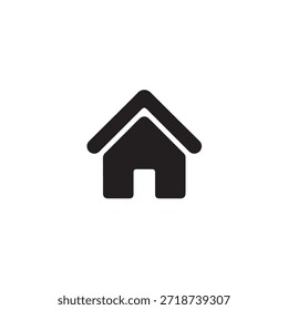 Simples ícone preto casa simbolizando casa ou imóveis em um fundo branco limpo representando simplicidade e design