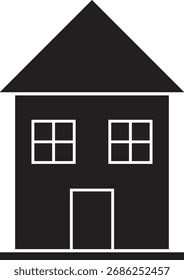Um simples ícone de vetor de casa preta.