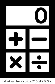 Einfaches schwarzes Symbol eines Rechners