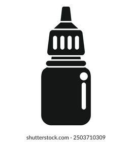 Simple black icon of a nasal spray bottle, often used for allergy relief and other nasal medications