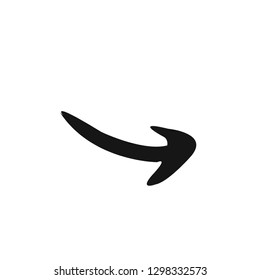 Simple black icon on white background. Repeat icon. Vector illustration web design element. curve arrow. vector