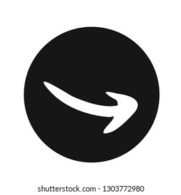 Simple black icon on white background. Repeat icon. Vector illustration web design element. curve arrow. vector