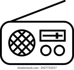 Simple black icon for radio