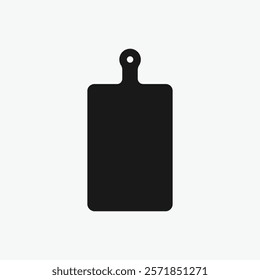 Simple black icon of a rectangular wooden cutting board.