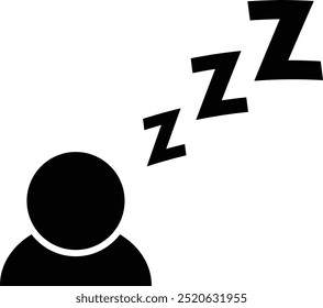 Simple black icon of sleep.