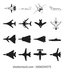 Simple Black Icons, Various Objects, Graphic Resources
EPS Vector Set, Black and White, Needs Editing