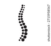 A simple black illustration depicting the human spinal column structure