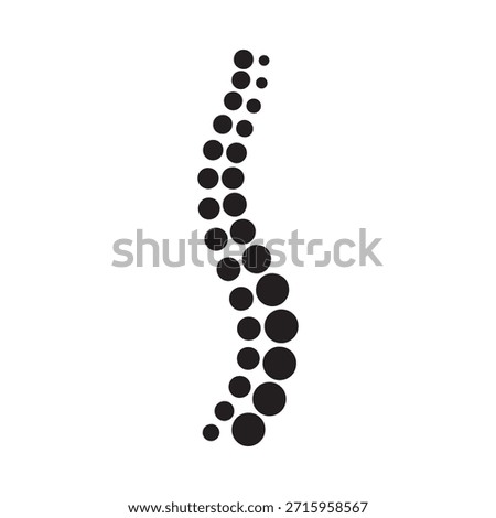 A simple black illustration depicting the human spinal column structure