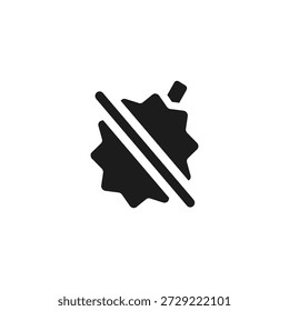 A simple black illustration of a prohibited object on a plain white background.