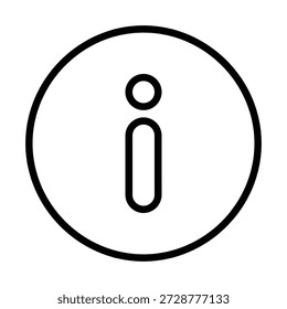 Simple black information icon within a circular border