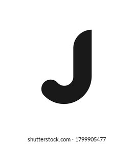 simple black J logo vector design