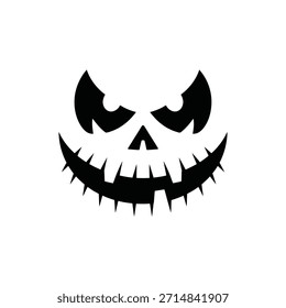 Um design simples, preto jack-o'-lanterna rosto, perfeito para projetos temáticos de halloween.