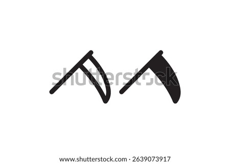 Simple black japanese katakana characters on white background.