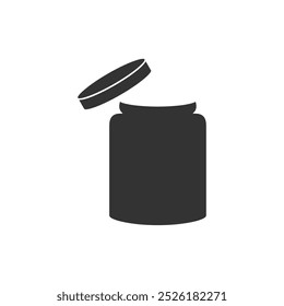 Simple black jar silhouette icon