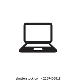 simple black laptop icon design