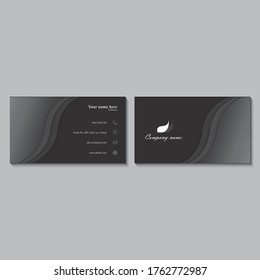 Tarjeta de presentación simple de capa negra.