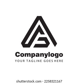 simple black letter ag for logo company design