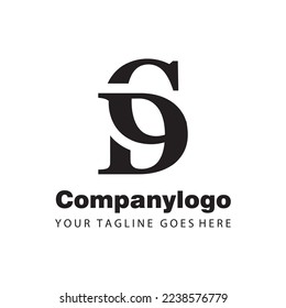 simple black letter cd for logo company design