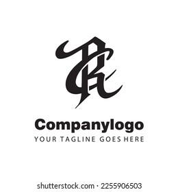 simple black letter cr for logo company design