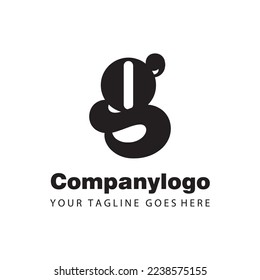 simple black letter g for logo company design