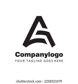 simple black letter g for logo company design