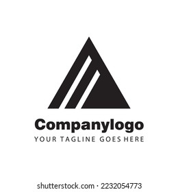 carta negra simple un diseño moderno para la compañía del logo