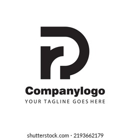 Simple Black Letter Rp Logo Company Stock Vector (Royalty Free ...