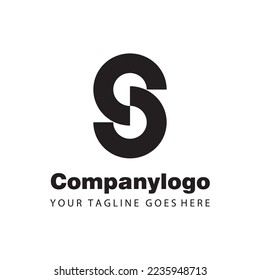 simple black letter s for logo company design