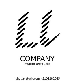 Simple black letter U logo design.