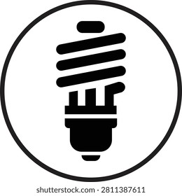 Simple black light bulb icon design