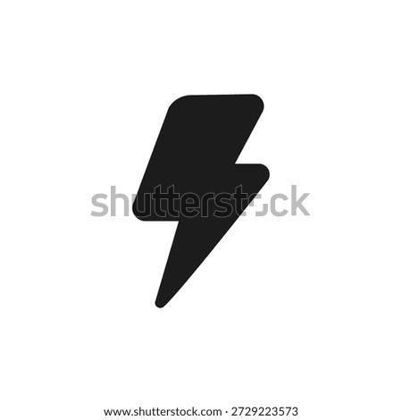 A simple black lightning bolt graphic on a plain white background.