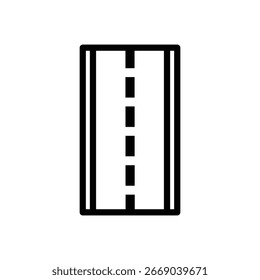 Icono de arte de línea negra simple de una carretera.